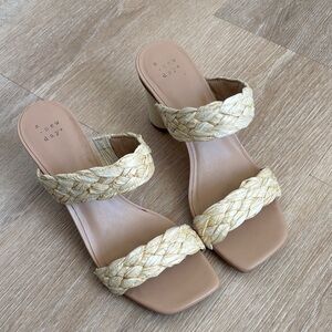 A New Day Women's Tan Braided Sandals